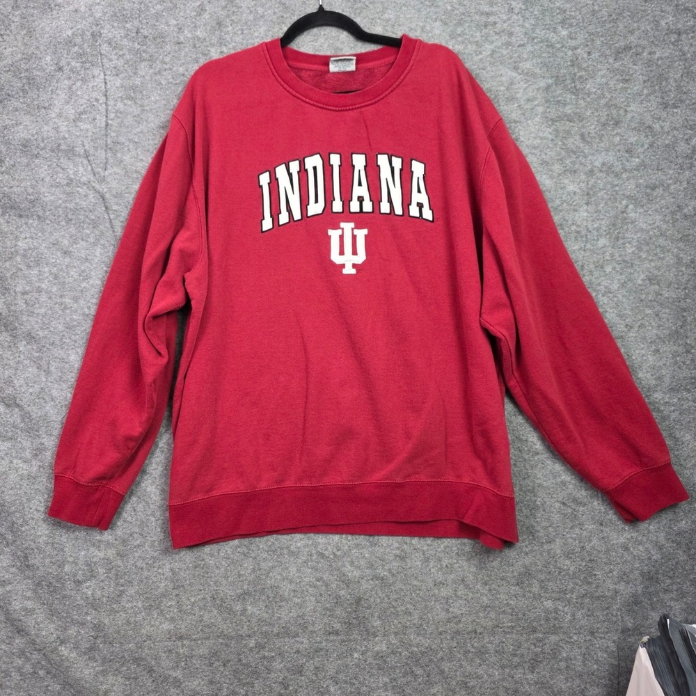 Stadium Athletics Indiana University Hoosiers Crewneck Sweatshirt Red XXXL IU